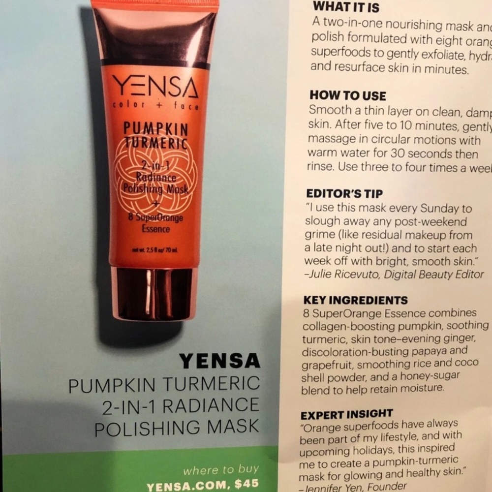 Brand new Yensa 2-in-1 polishing mask